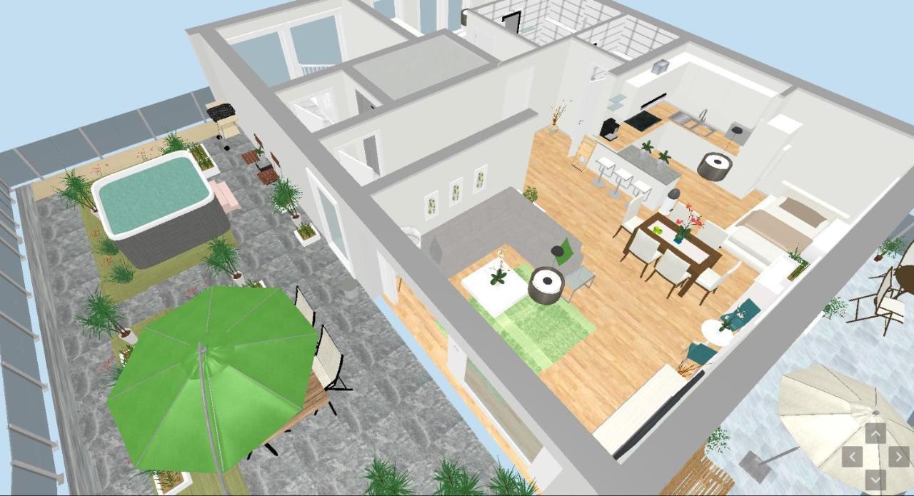 Panorama Penthouse Apartment Mit Klima Und Whirlpool Fuer Bis Zu 6 Personen Frankenthal  Luaran gambar