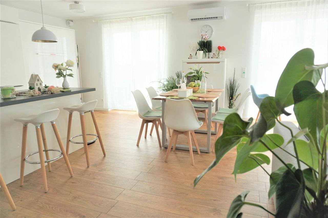 Panorama Penthouse Apartment Mit Klima Und Whirlpool Fuer Bis Zu 6 Personen Frankenthal  Luaran gambar