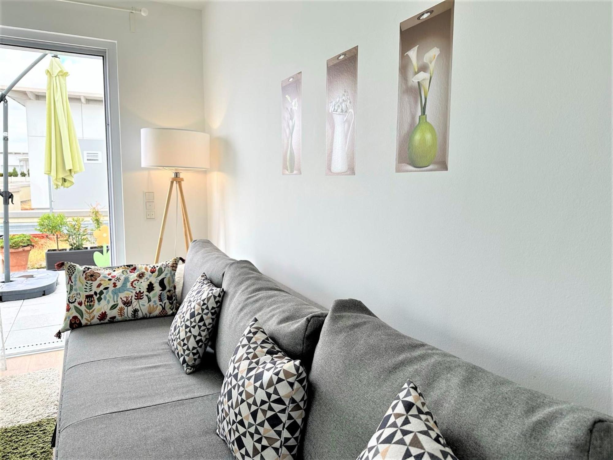 Panorama Penthouse Apartment Mit Klima Und Whirlpool Fuer Bis Zu 6 Personen Frankenthal  Luaran gambar